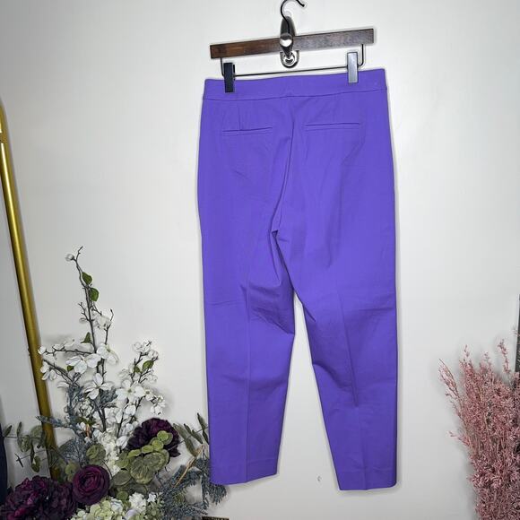 J. CREW Kate Straight Leg Pant Bi-Stretch Cotton Blend Iris Purple Sz 8 {D5} - Picture 5 of 8